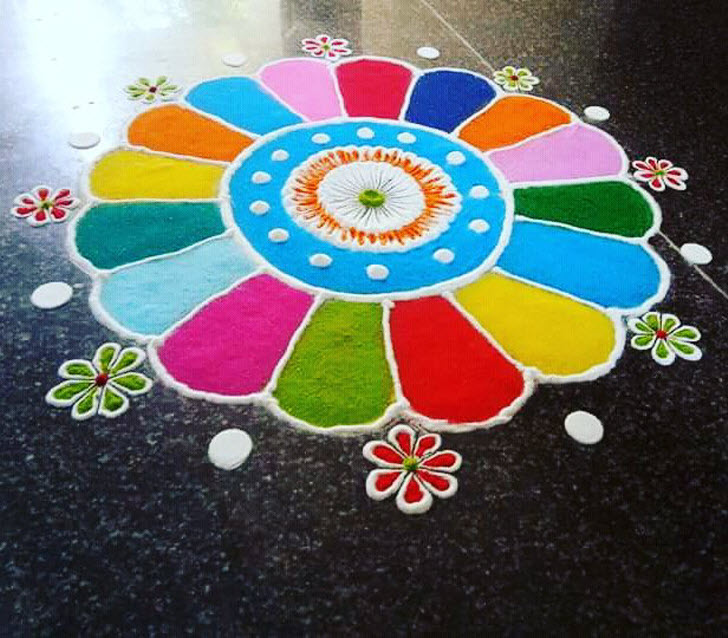 Appealing Vishwakarma Puja Rangoli