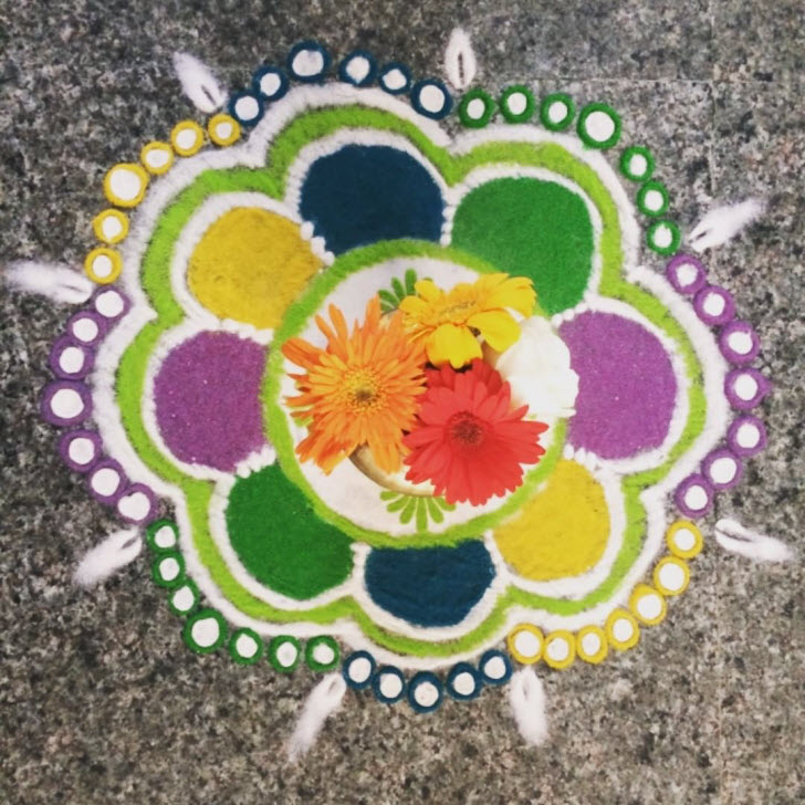 Delightful Vishwakarma Puja Rangoli
