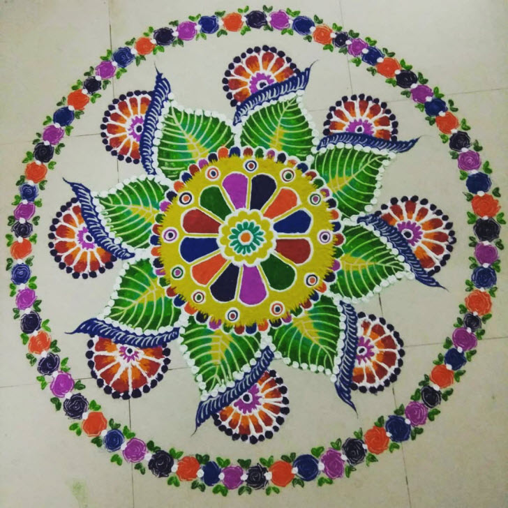 Divine Vishwakarma Puja Rangoli